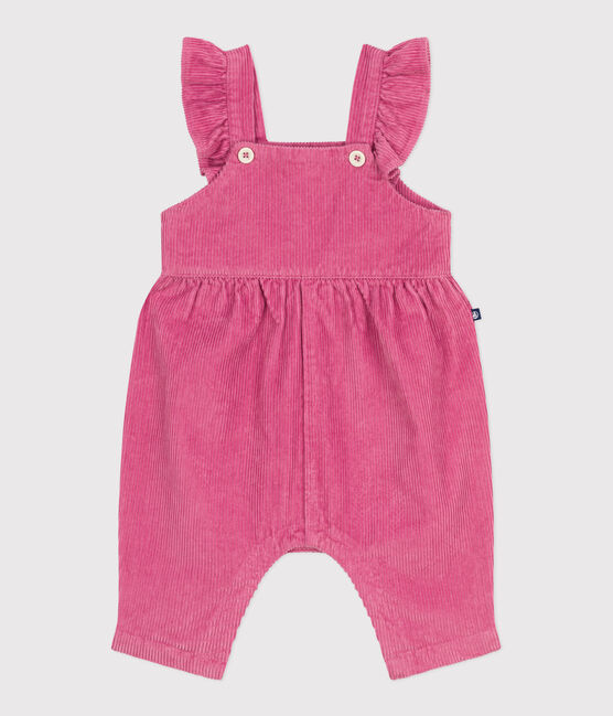 Salopette bébé en velours côtelé uni à volants et jambes longues BOUDOIR