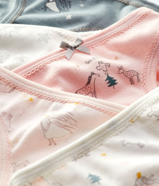 Lot de 5 culottes à paillettes petite fille en coton variante 1
