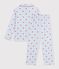 Pyjama boutonn&eacute; enfant en coton &agrave; c&oelig;urs blanc/multicouleur