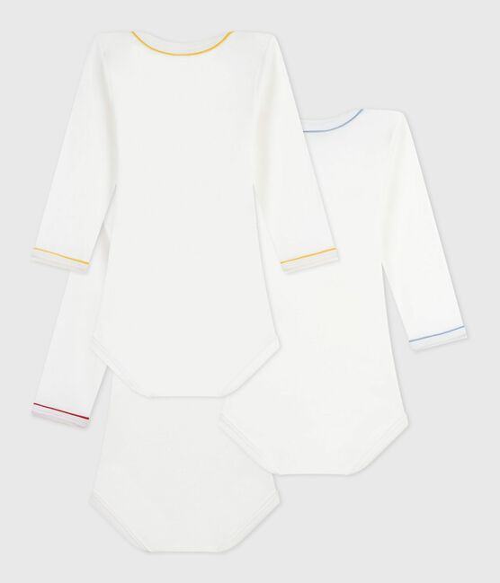 Lot de bodies manches longues en coton messages bébé variante 1