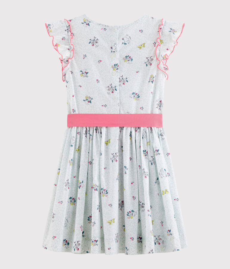 Robe enfant fille blanc/multicouleur