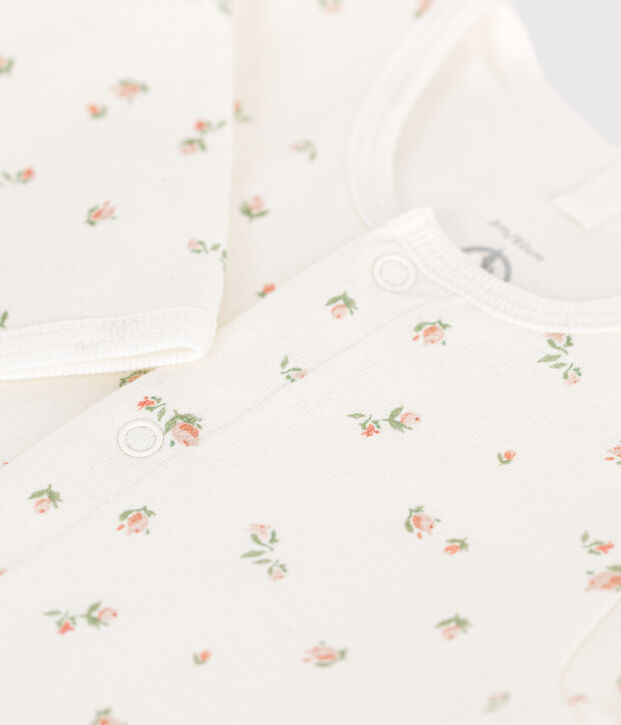 Bodyjama sans pieds en coton b&eacute;b&eacute; blanc/multicouleur