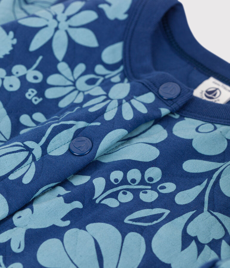 Cardigan imprim&eacute; en tubique matelass&eacute; enfant fille CREPUSCULE/ ROVER