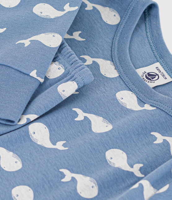 Pyjama en coton imprimé baleine enfant bleu BEACH/ MARSHMALLOW