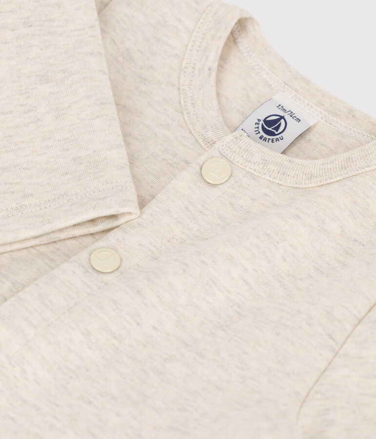 Cardigan b&eacute;b&eacute; uni en jersey &eacute;pais beige MONTELIMAR CHINE