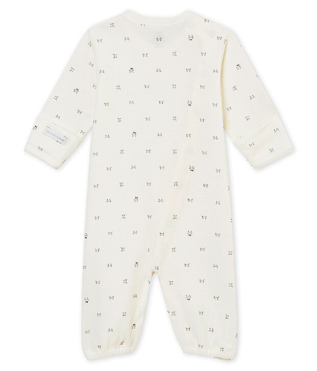 Combisac b&eacute;b&eacute; mixte en tubique imprim&eacute; blanc/noir