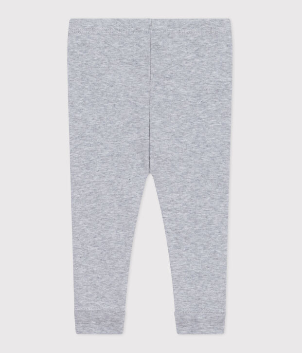 Legging b&eacute;b&eacute; en coton uni gris chin&eacute;