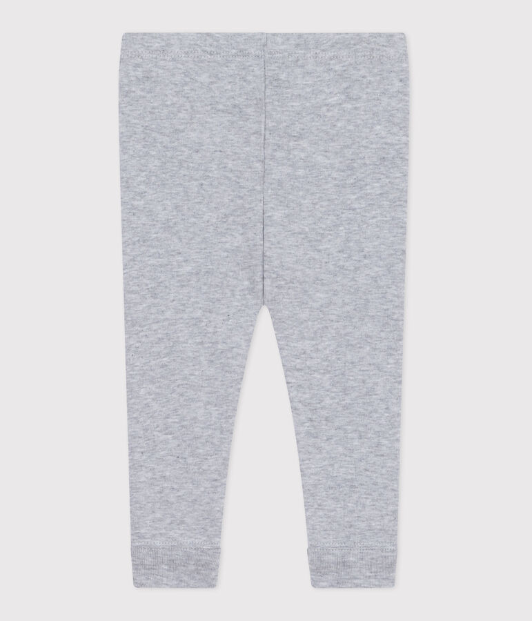 Legging b&eacute;b&eacute; en coton uni gris FUMEE CHINE