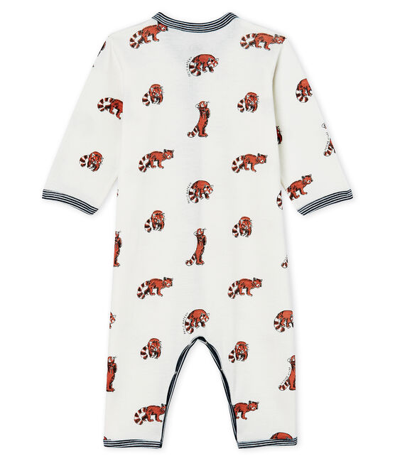 Dors bien sans pieds bébé ouatiné en coton blanc MARSHMALLOW/ MULTICO CN