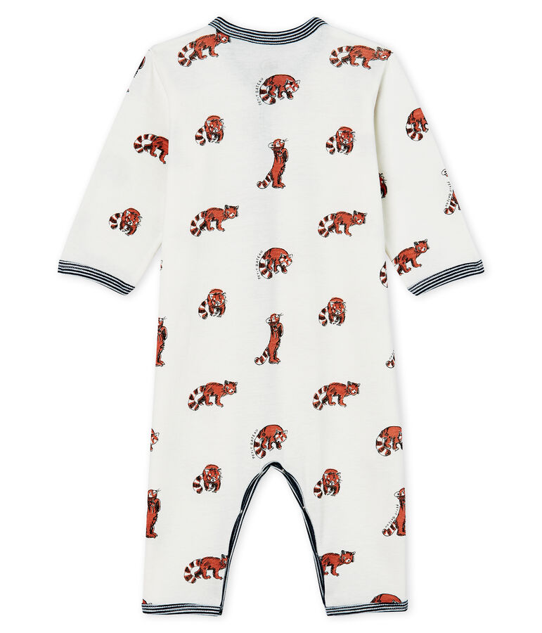 Dors bien sans pieds b&eacute;b&eacute; ouatin&eacute; en coton blanc/multicouleur