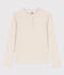 Tee-shirt col tunisien Femme beige MONTELIMAR CHINE