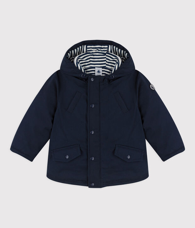 Parka mi-longue b&eacute;b&eacute; gar&ccedil;on bleu marine