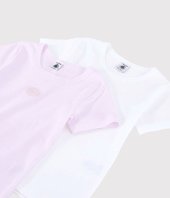 Lot de 2 tee-shirts petite fille en coton biologique variante 1