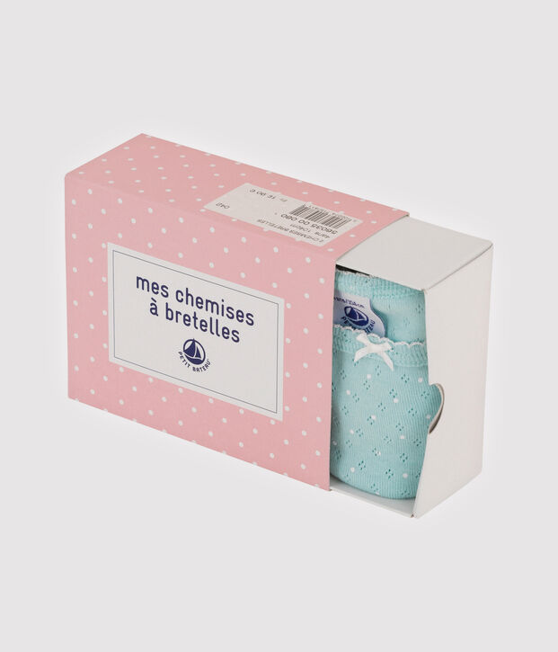 Lot de 2 chemises &agrave; bretelles troutrou petite fille multicouleur