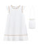 Robe et son sac de cérémonie enfant fille blanc ECUME