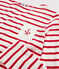 T-shirt marinière fille et garçon blanc MARSHMALLOW/rouge PEPS