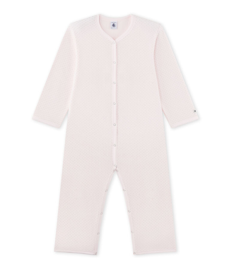 Combinaison petite fille rose/gris