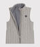 Gilet sans manche en tubique enfant fille/garçon gris CHATON CHINE
