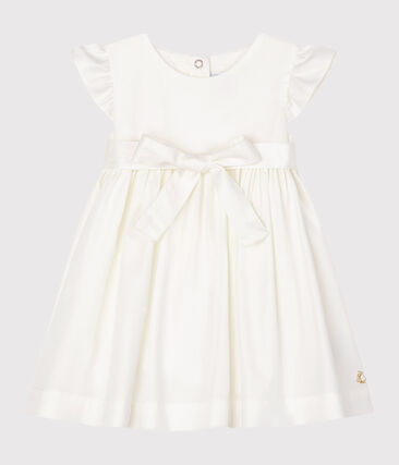PETIT BATEAU - Robe manches courtes bébé fille en satin