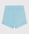 Short bébé en coton uni bleu AQUATIC