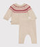 Ensemble 2 pièces en tricot bébé rose AVALANCHE/ ROSEWOOD