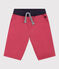 Bermuda en serge de coton enfant garçon rose PAPI