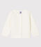 Cardigan bébé fille - garçon en tubique matelassé blanc MARSHMALLOW