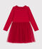 Robe en jersey lourd et tulle enfant fille COULIS