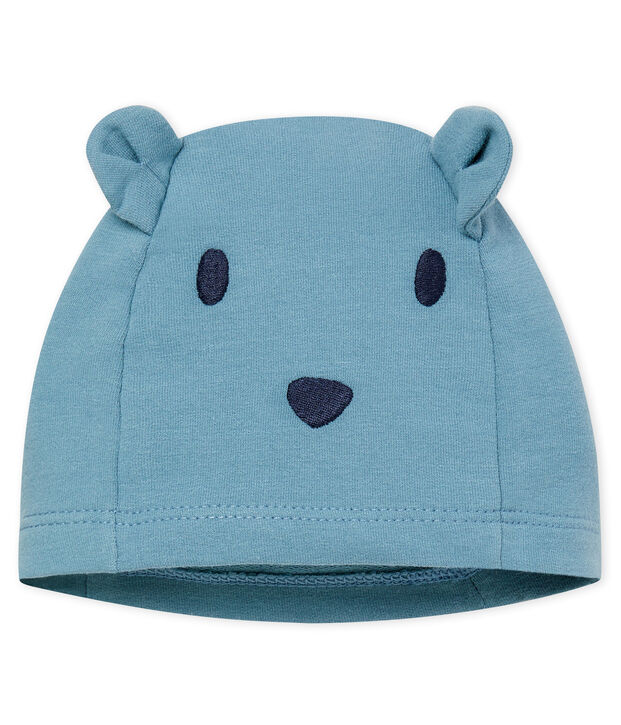 Bonnet b&eacute;b&eacute; mixte en molleton &eacute;lasthanne bleu