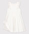 Robe cérémonie en popeline enfant fille blanc ECUME