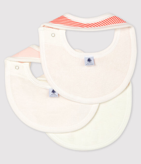 Lot de 3 bavoirs bébé en coton biologique variante 2