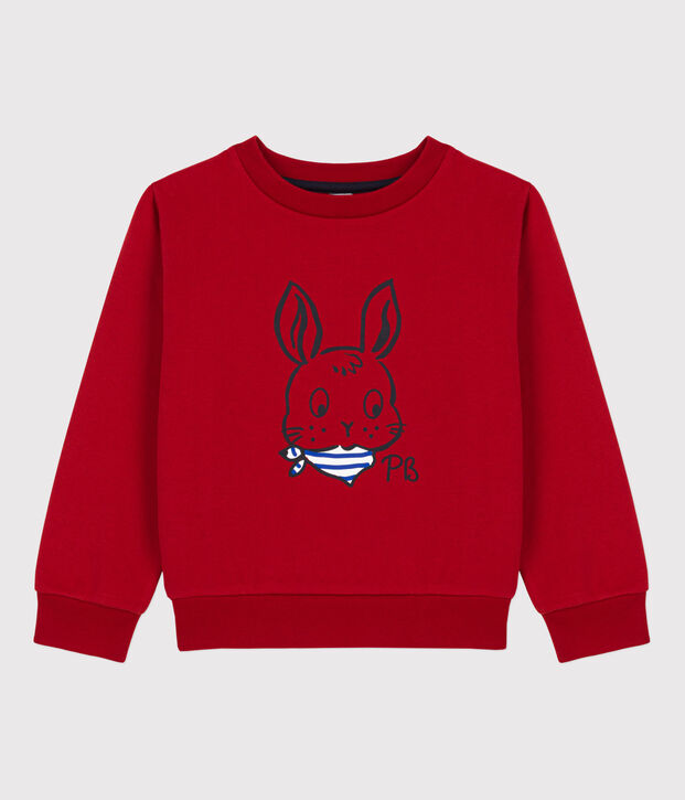 Sweatshirt en molleton enfant fille / gar&ccedil;on rouge