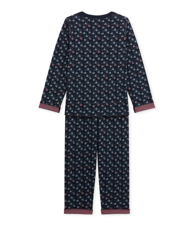 Pyjama gar&ccedil;on r&eacute;versible bleu/multicouleur