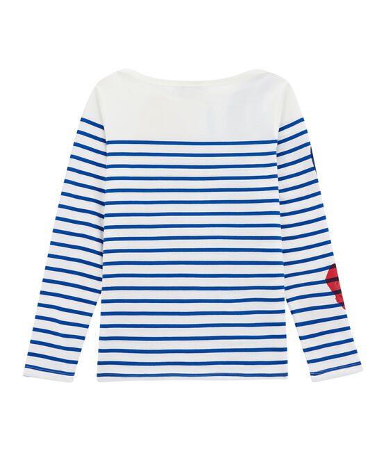 Marinière créative pour femme blanc MARSHMALLOW/bleu PERSE