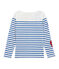 Marinière créative pour femme blanc MARSHMALLOW/bleu PERSE