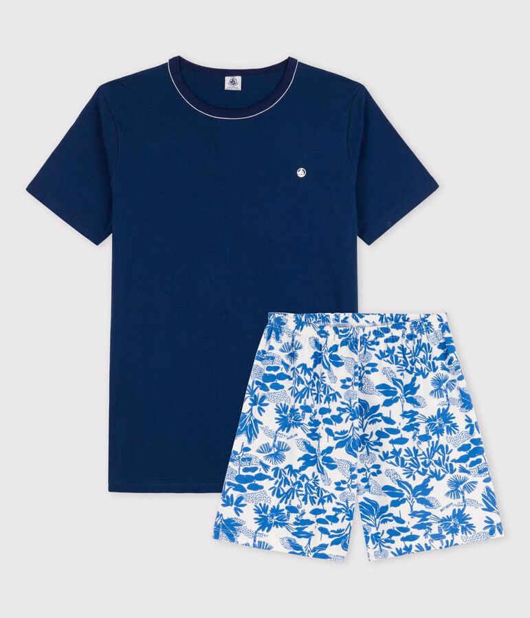 Pyjacourt bleu gar&ccedil;on en coton bleu/multicouleur