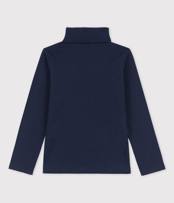 Sous-pull en coton fille bleu SMOKING