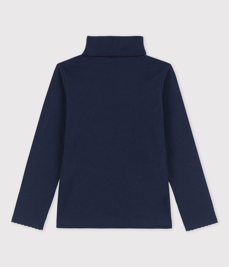 Sous-pull en coton fille bleu SMOKING
