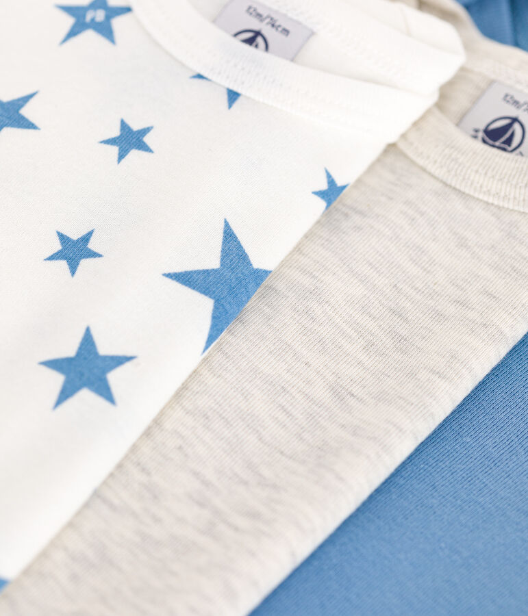 Lot de 3 bodies manches courtes en coton imprim&eacute; b&eacute;b&eacute; variante 1