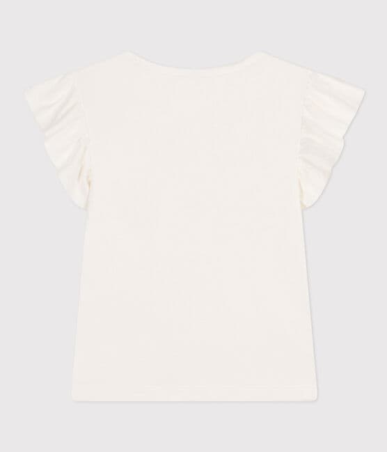 Tee-shirt en coton enfant fille blanc MARSHMALLOW