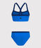 Maillot de bain 2 pièces enfant fille bleu SURF