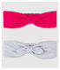 Lot de 2 bandeaux cheveux unis bébé fille