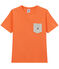 T-shirt garçon à poche poitrine orange ORIENT