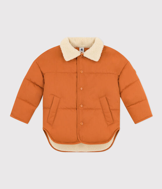 Veste courte doublée en sherpa enfant garçon/fille marron ECUREUIL