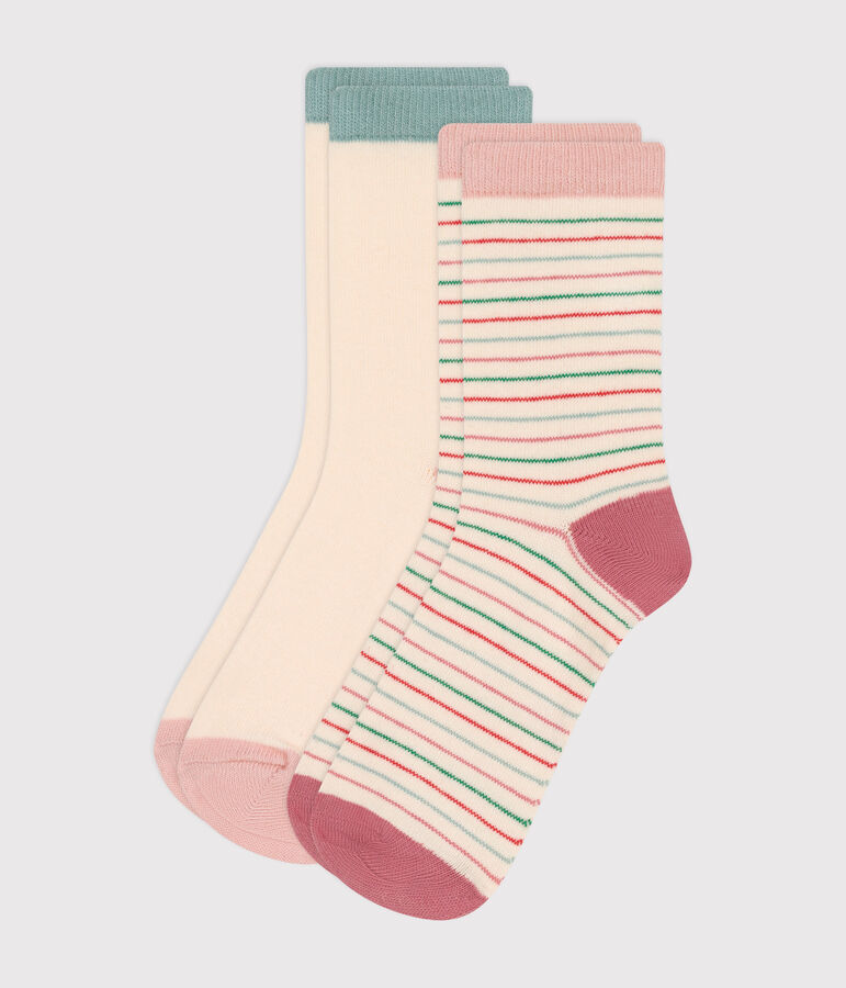 2 paires de chaussettes en coton rayures enfant variante 1