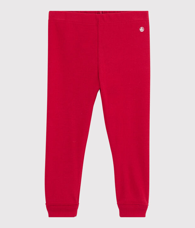 Legging en coton b&eacute;b&eacute; rouge