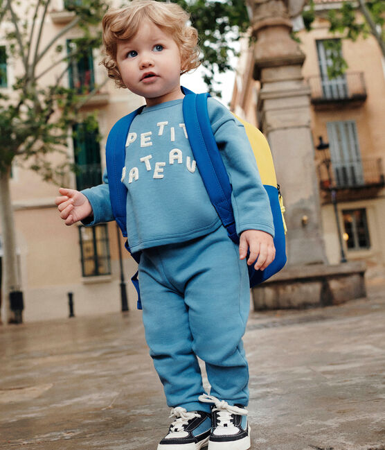 Sweatshirt en molleton bébé bleu BEACH