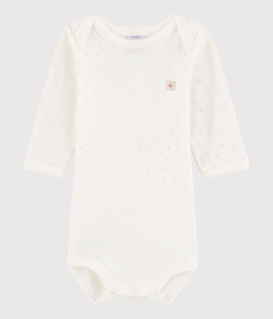 Body manches longues bébé fille blanc MARSHMALLOW/blanc MULTICO