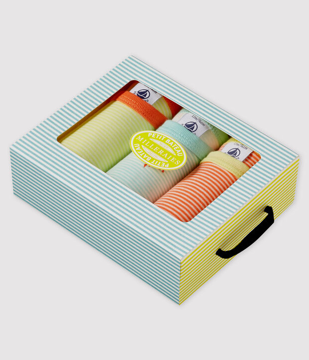 Trio de bodies manches courtes b&eacute;b&eacute; multicouleur