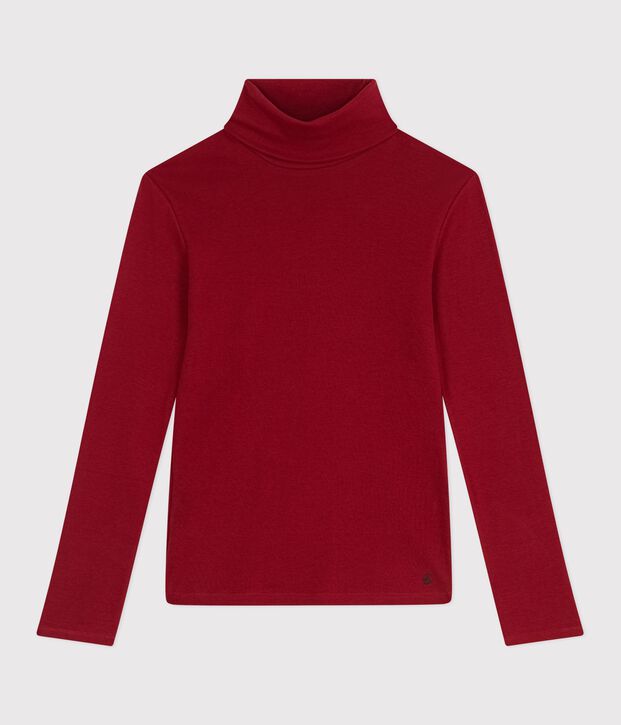 Sous-pull femme l'iconique en coton rouge